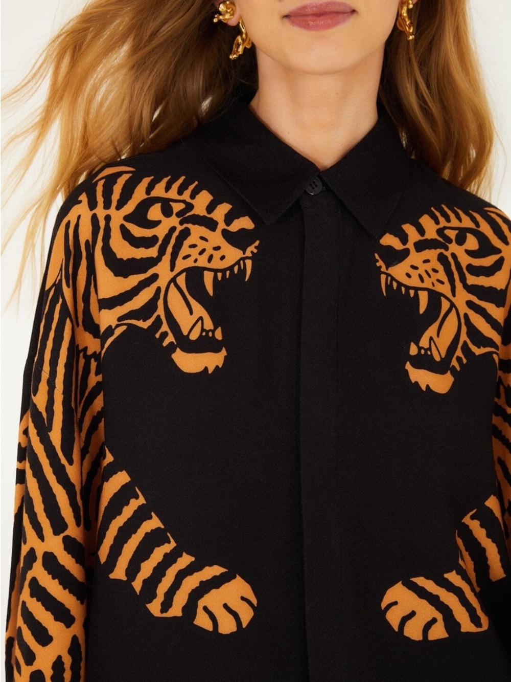 FARM Rio Black Roaring Tigers Long Sleeve Shirt Size XS NWT - Picture 4 of 16